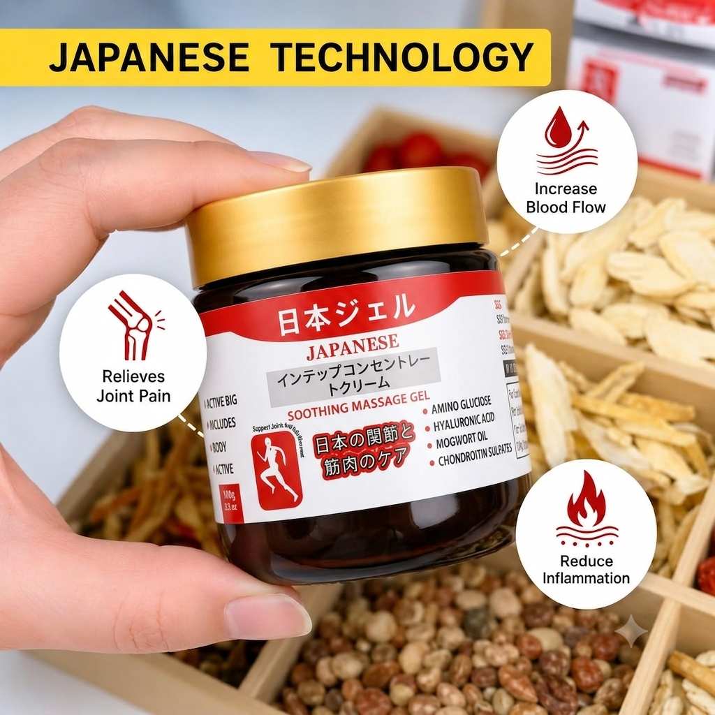Japanese Massage Gel for Muscle & Joint Pain Relief – Pack of 2